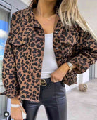 Leopard Raw Hem Denim Jacket - Guy Christopher