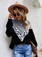 Leopard Round Neck Sweater - Guy Christopher