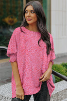 Leopard Smocked Flounce Sleeve Blouse - Guy Christopher