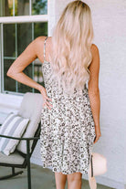 Leopard Smocked Spaghetti Strap Dress - Guy Christopher