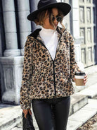 Leopard Zip-Up Hooded Jacket - Guy Christopher