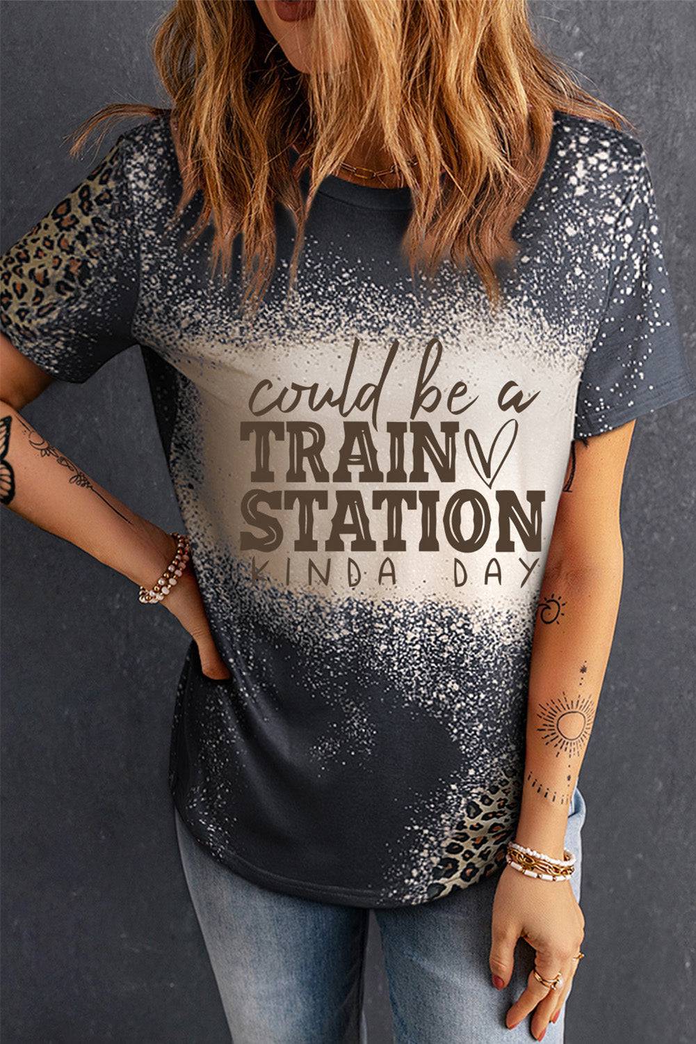 "Leopard's Romance - Ignite Your Passion for Fashion with Our Wildly Elegant Tee Shirt" - Guy Christopher