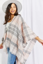 Leto Punch of Plaid Lightweight Poncho - Guy Christopher