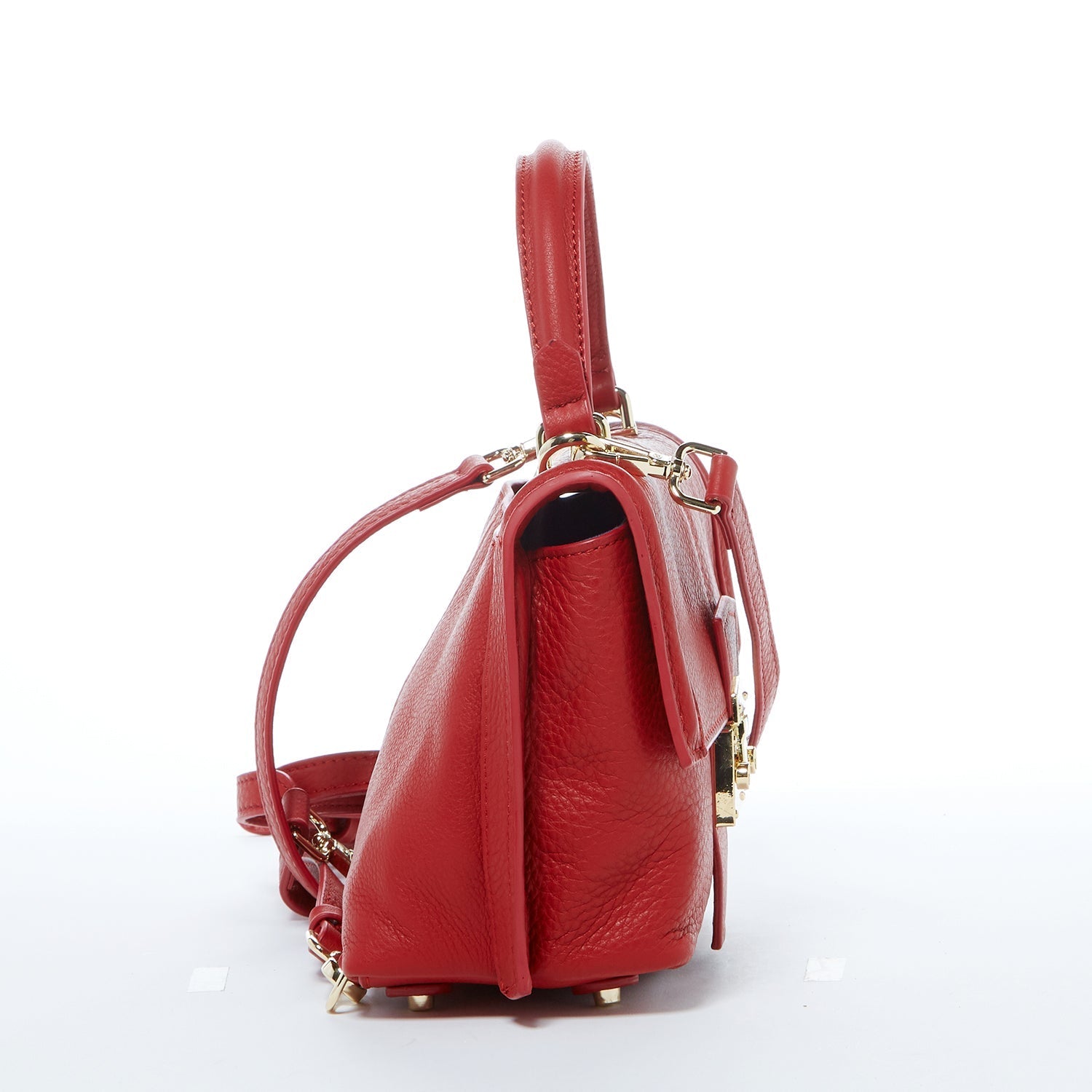 Linda Red Leather Backpack Purse - Guy Christopher