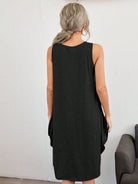 Lip Graphic Sleeveless Dress with Pockets - Guy Christopher