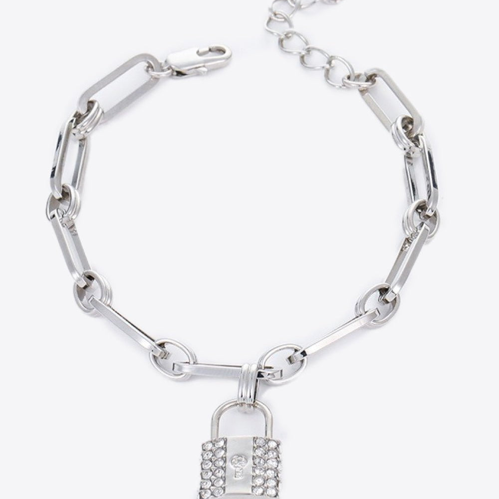 Lock Charm Chain Bracelet - Guy Christopher