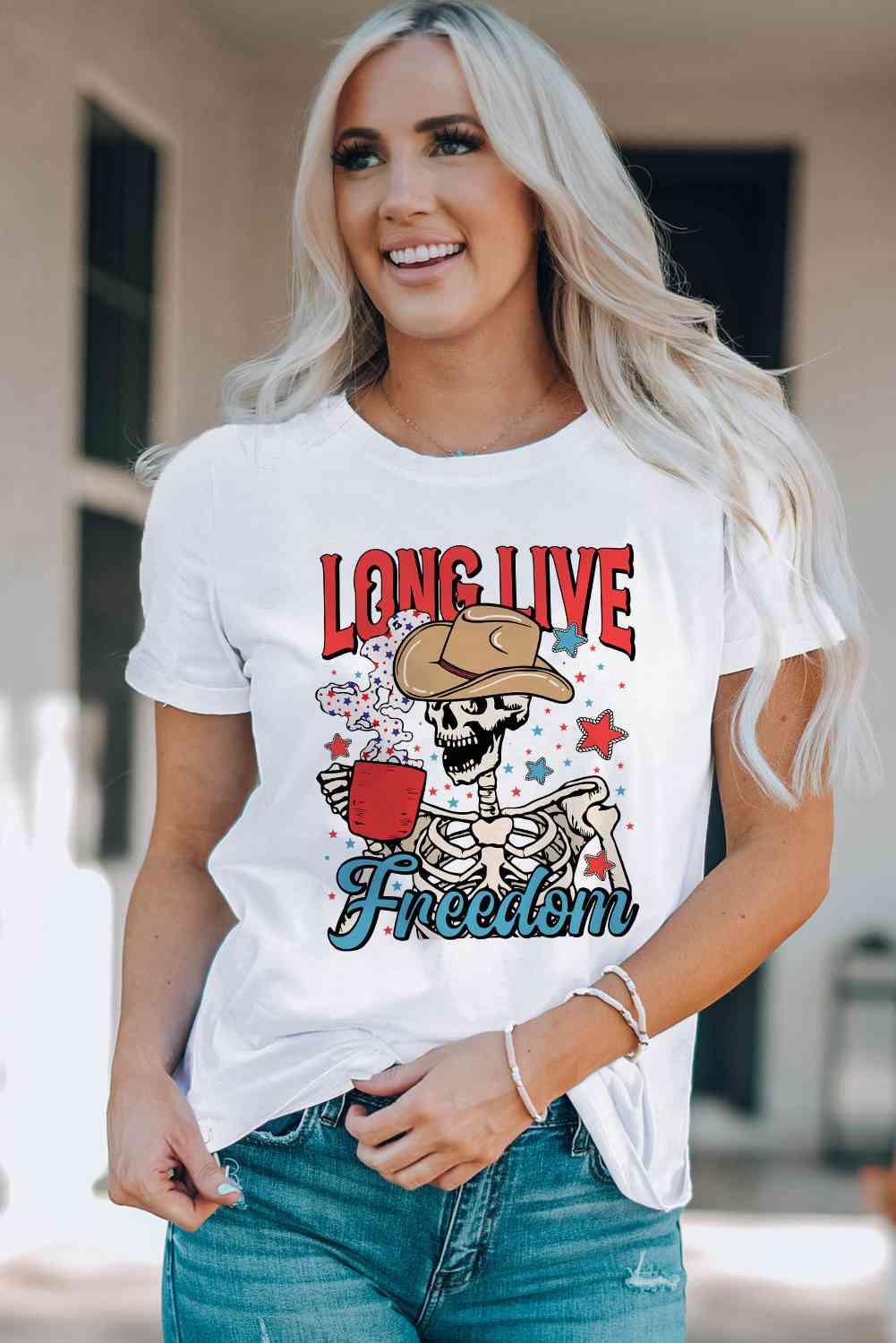 LONG LIVE FREEDOM Graphic Short Sleeve Tee - Guy Christopher