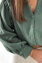 Long Sleeve Buttoned Top - Guy Christopher