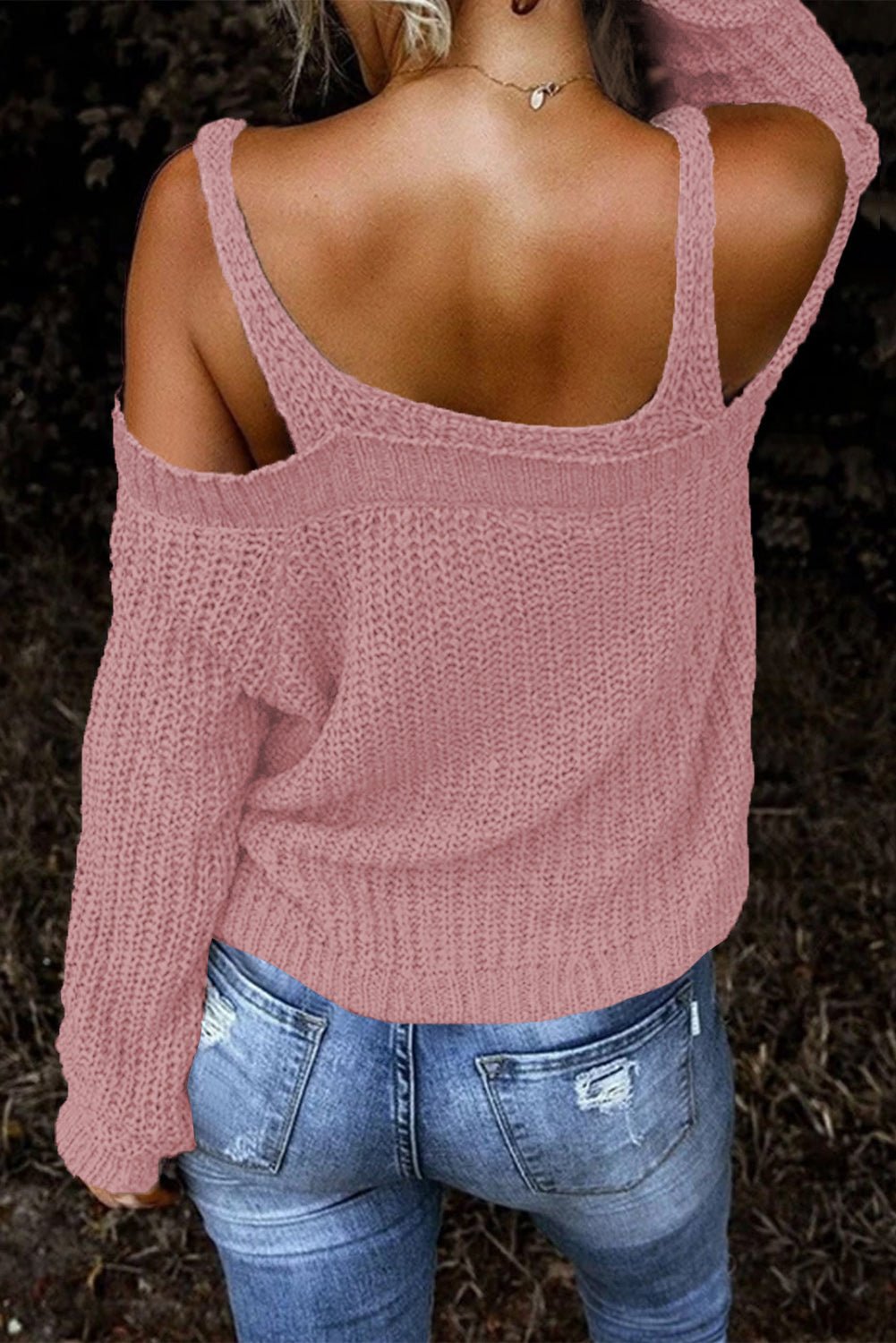 Long Sleeve Cold Shoulder Sweater - Guy Christopher