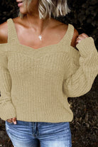 Long Sleeve Cold Shoulder Sweater - Guy Christopher