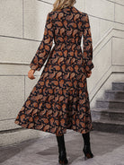 Long Sleeve Collared Midi Dress - Guy Christopher