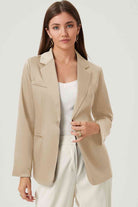 Long Sleeve Lapel Collar Blazer - Guy Christopher