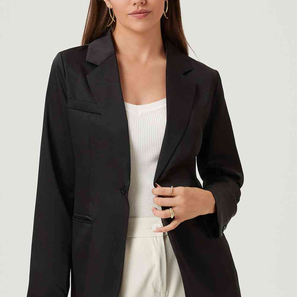 Long Sleeve Lapel Collar Blazer - Guy Christopher