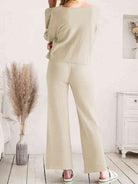 Long Sleeve Lounge Top and Drawstring Pants Set - Guy Christopher