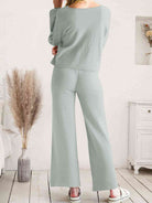 Long Sleeve Lounge Top and Drawstring Pants Set - Guy Christopher