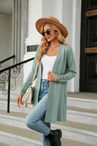 Long Sleeve Open Front Cardigan - Guy Christopher