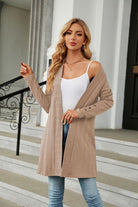 Long Sleeve Open Front Cardigan - Guy Christopher