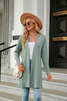 Long Sleeve Open Front Cardigan - Guy Christopher