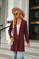 Long Sleeve Open Front Cardigan - Guy Christopher