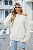 Long Sleeve Ribbed Trim Sweater - Guy Christopher