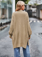 Long Sleeve Waffle-Knit Cardigan - Guy Christopher