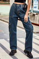 Long Straight Leg Jeans with Pockets - Guy Christopher