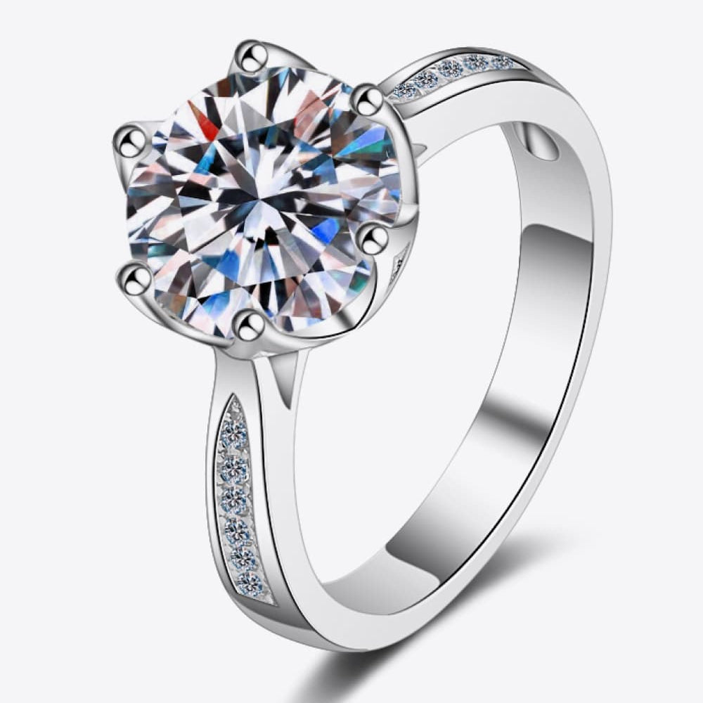 "Love's Eternal Sparkle" - Ignite Your Passion with this 3-Carat Moissanite Ring - Cherish a Timeless Symbol of Your Love - Guy Christopher