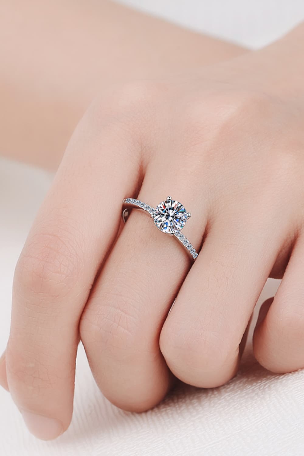 Love's Eternal Sparkle Moissanite Ring - Capturing the Magic of Your Endless Love - Let Your Passion Shine with Every Glittering Stone - Guy Christopher
