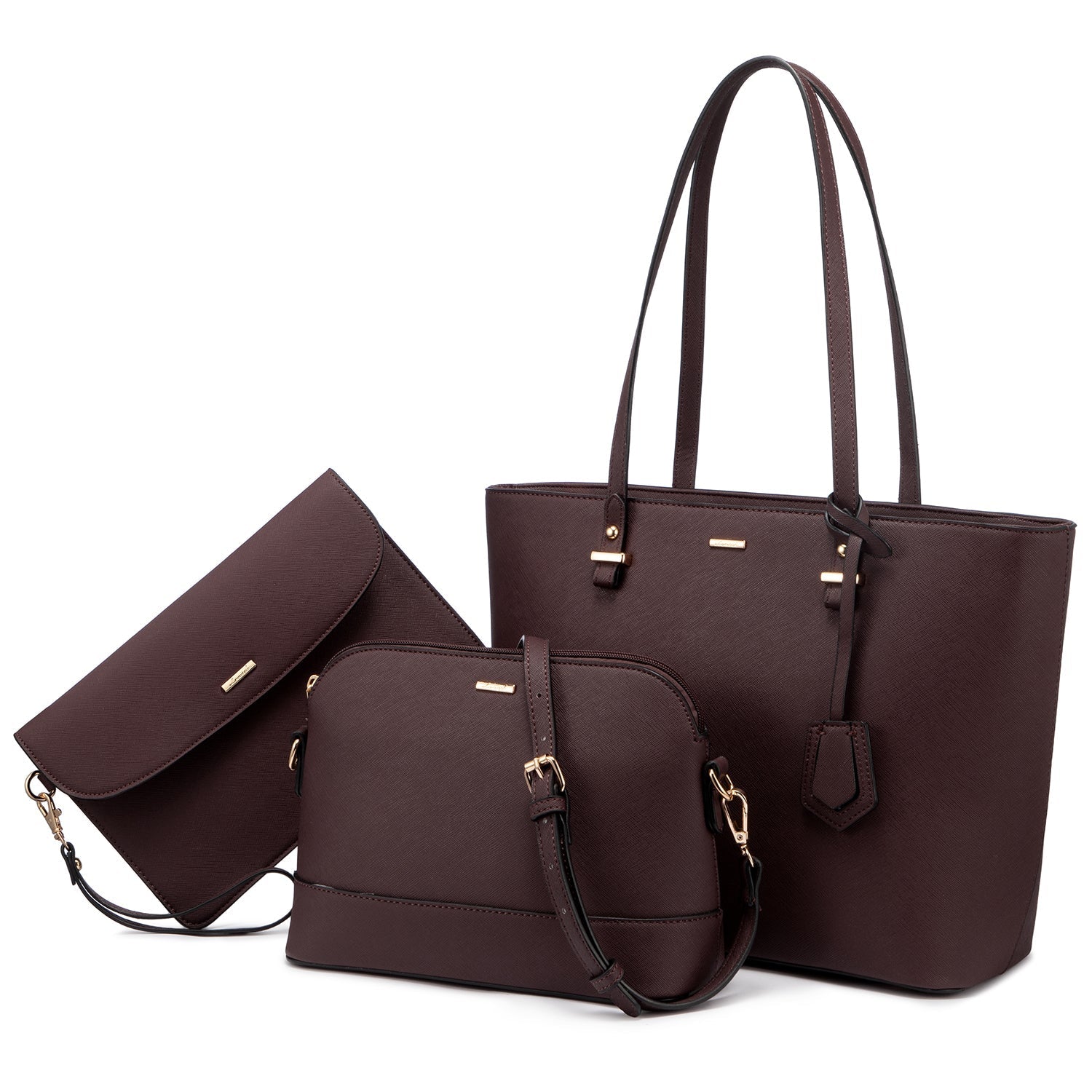 LOVEVOOK 2022 Brand Designer PU Leather Ladies Shoulder Hand bag 3 pcs Luxury Purse and Handbags Set Large Cute Women Tote Bags - Guy Christopher