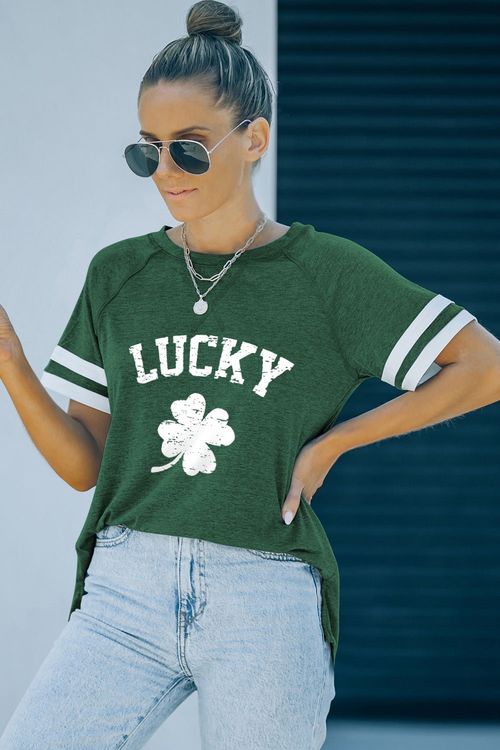 Lucky Clover Graphic Tee Shirt - Feel Lucky and Look Stunning - Add a Touch of Romance to Your Wardrobe - Guy Christopher