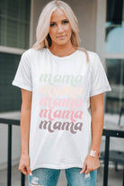 MAMA Graphic Contrast Tee Shirt - Celebrating the Magic of Motherhood - Luxuriously Soft and Versatile - Guy Christopher