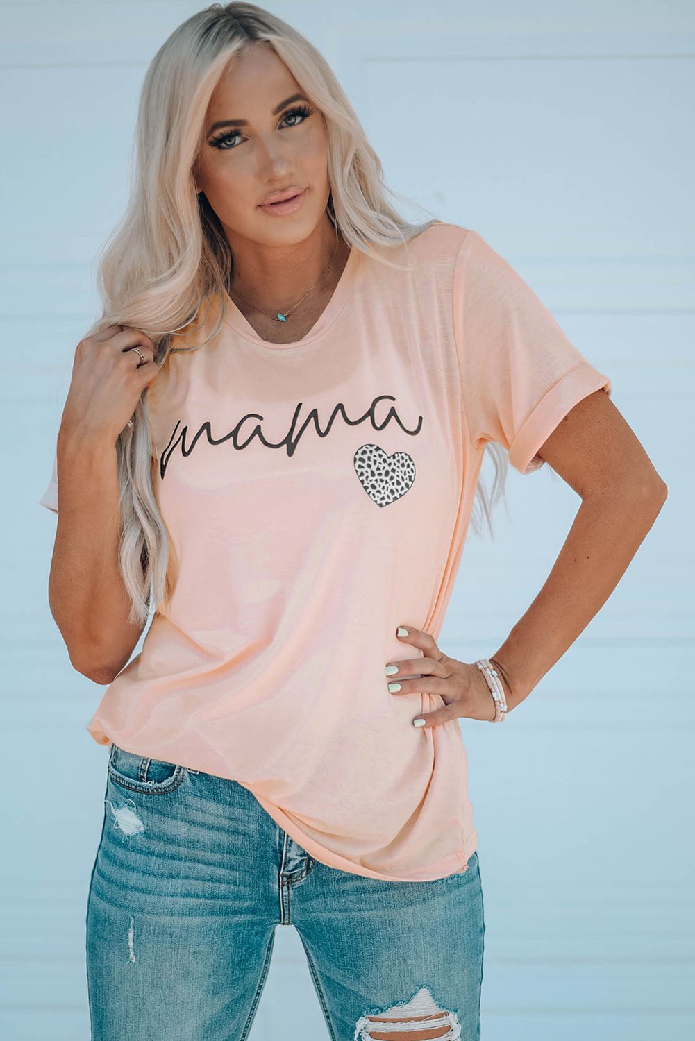 MAMA Heart Graphic Tee Shirt - Wear Your Love Close to Your Heart - Embrace the Magic of Motherhood - Guy Christopher