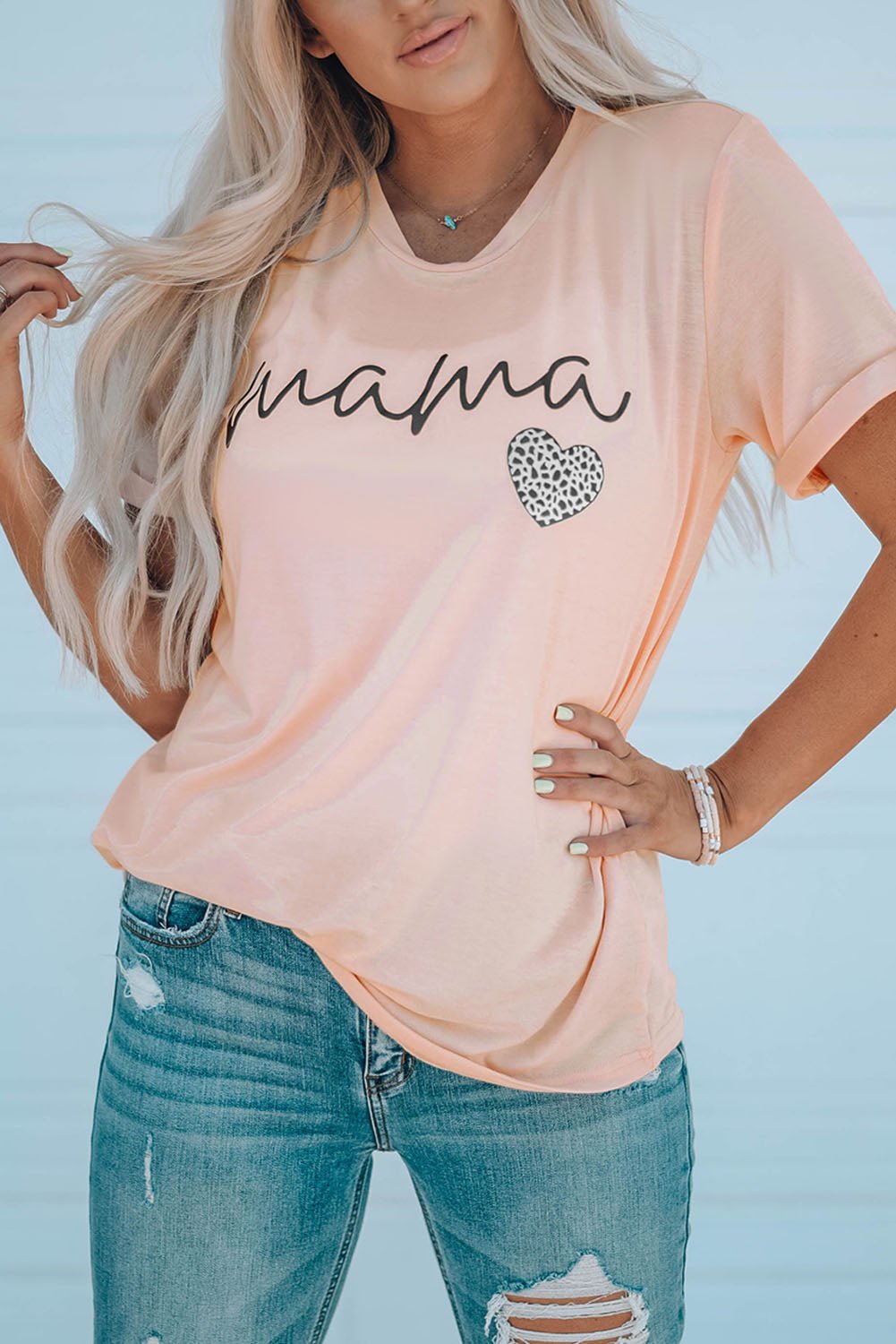 MAMA Heart Graphic Tee Shirt - Wear Your Love Close to Your Heart - Embrace the Magic of Motherhood - Guy Christopher