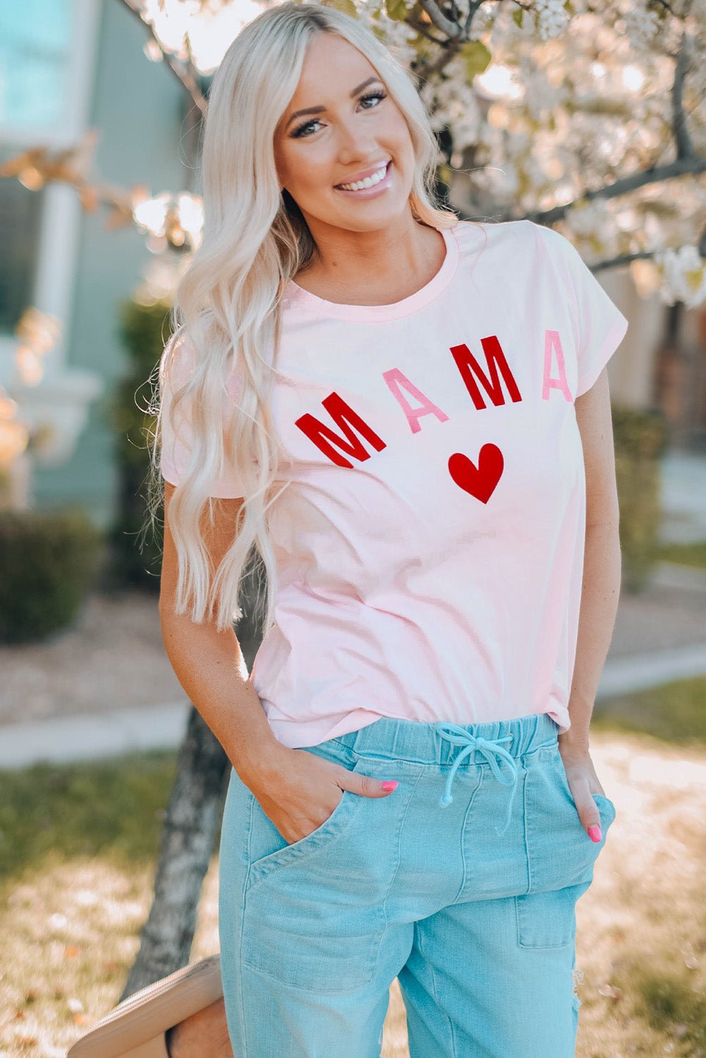 MAMA Heart Graphic Tee - Wear Your Love on Your Sleeve - Celebrate the Romance of Motherhood - Guy Christopher