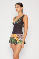 Marina West Swim Full Size Clear Waters Swim Dress in Aloha Brown - Guy Christopher