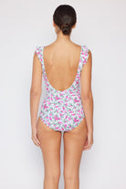 Marina West Swim Full Size Float On Ruffle Faux Wrap One-Piece in Roses Off-White - Guy Christopher