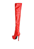 Marvelettes Faux Leather High Heeled Long Boots - Guy Christopher