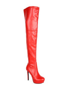 Marvelettes Faux Leather High Heeled Long Boots - Guy Christopher