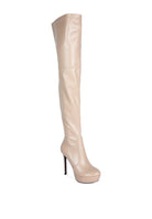 Marvelettes Faux Leather High Heeled Long Boots - Guy Christopher