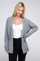 Melange Open Front Sweater Cardigan - Guy Christopher