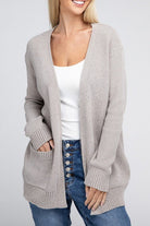 Melange Open Front Sweater Cardigan - Guy Christopher