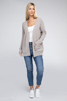 Melange Open Front Sweater Cardigan - Guy Christopher