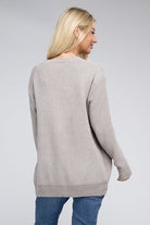 Melange Open Front Sweater Cardigan - Guy Christopher