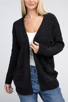 Melange Open Front Sweater Cardigan - Guy Christopher