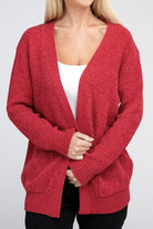 Melange Open Front Sweater Cardigan - Guy Christopher