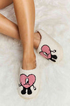 Melody Love Heart Print Plush Slippers - Guy Christopher