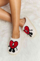 Melody Love Heart Print Plush Slippers - Guy Christopher