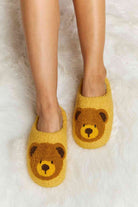 Melody Teddy Bear Print Plush Slide Slippers - Guy Christopher