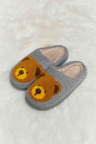 Melody Teddy Bear Print Plush Slide Slippers - Guy Christopher