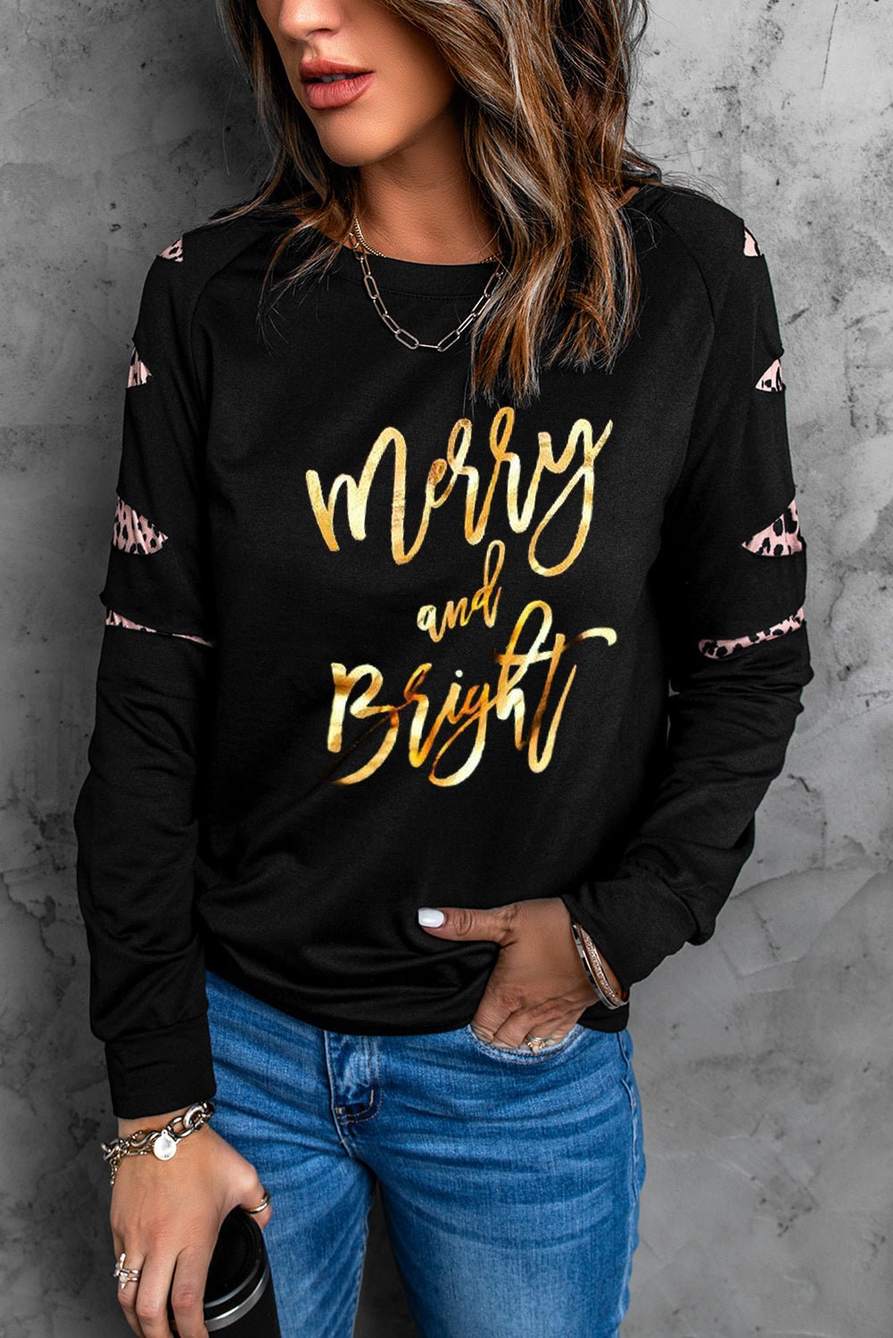 MERRY AND BRIGHT Graphic Long Sleeve Top - Guy Christopher